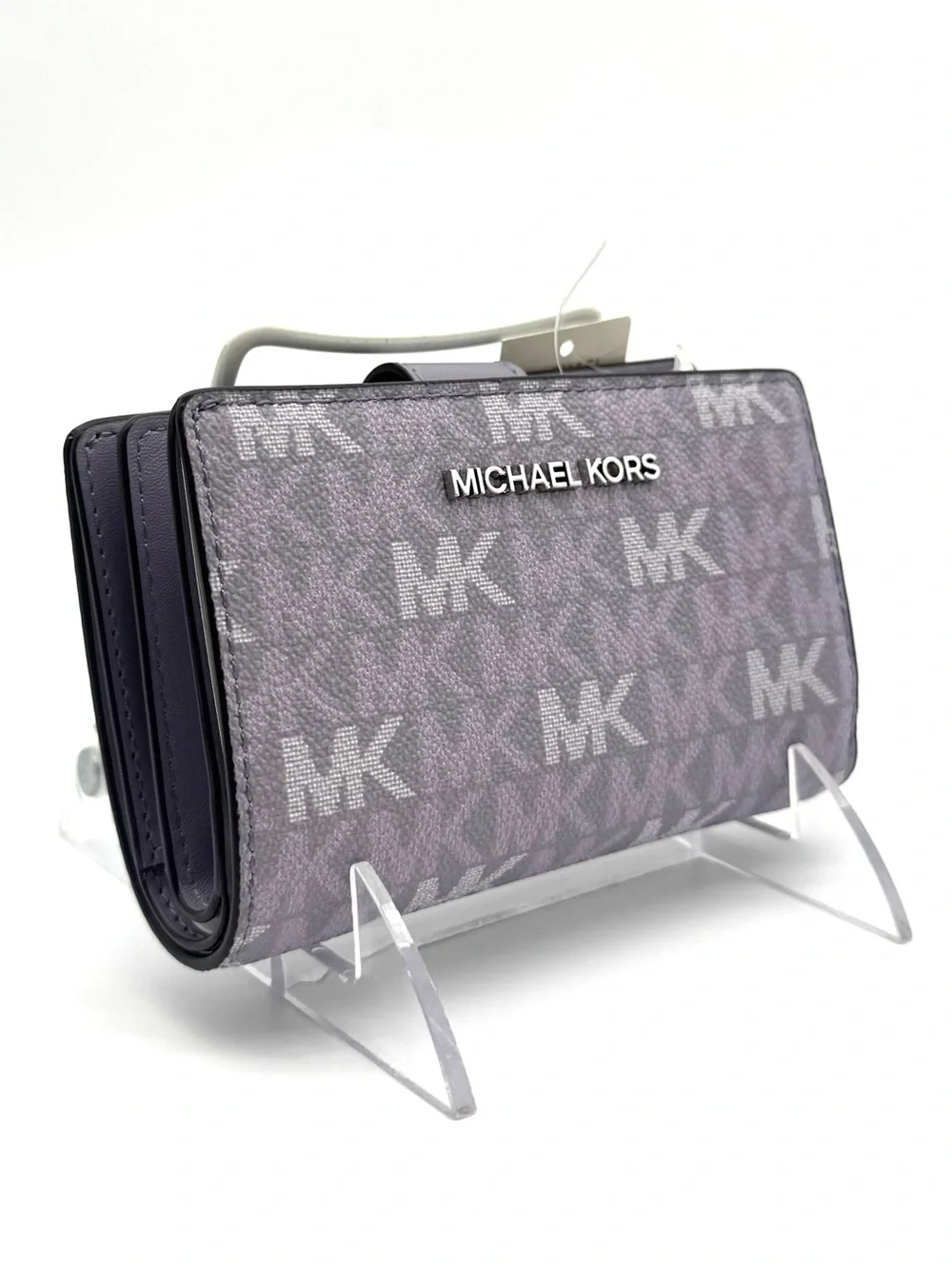 Michael Kors Medium Jet Set Travel Zip Chain Bifold Wallet - Lilac